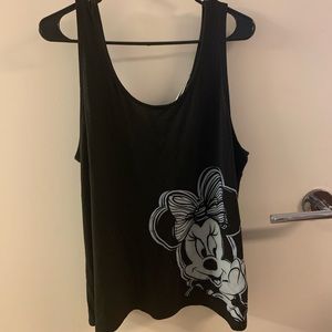 Minnie Mouse tank top with opening and bow in back